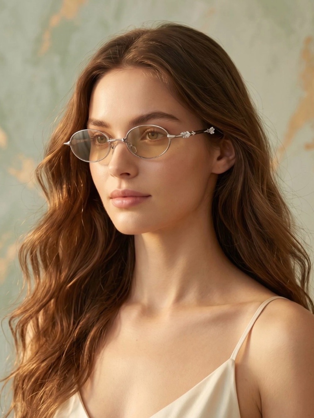 Gentle Monster Pico 02 Sunglasses – Silver Frame & Orange Lens